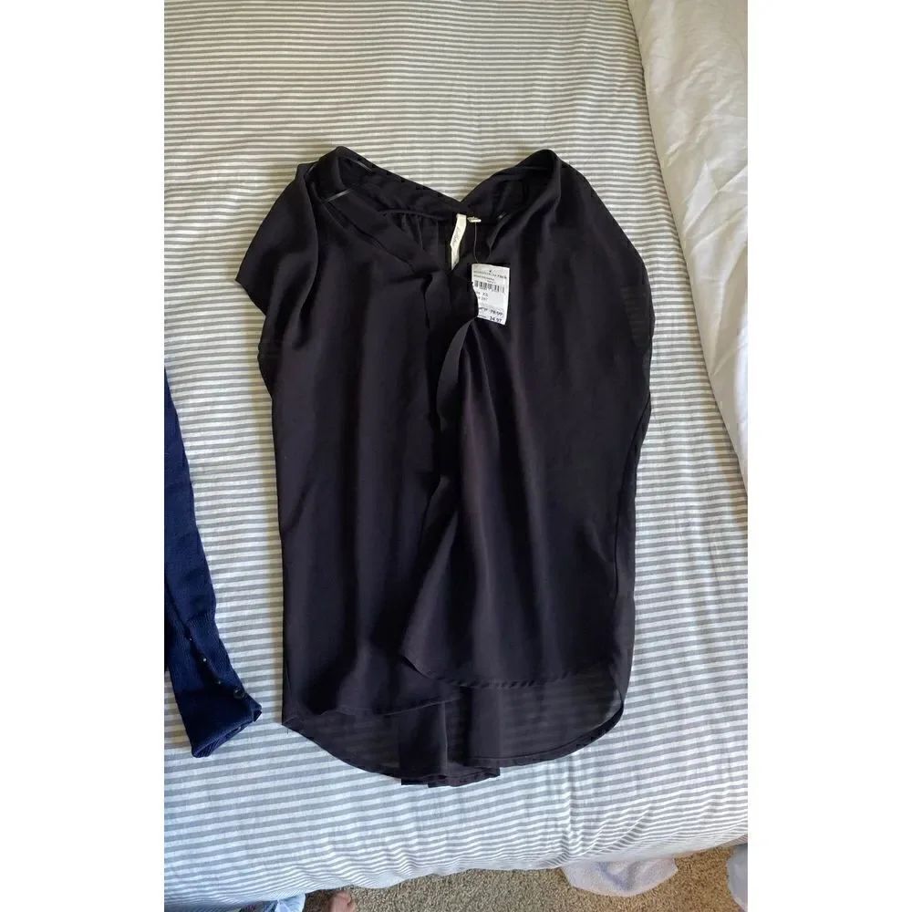 NWT Bellatrix Black Chiffon Blouse Top XS Blazer Work Suiting